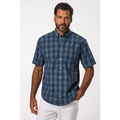 JP1880  Chemise à carreaux. Manches courtes et col boutonné. Coupe Modern Fit - jusqu'au 8 XL 