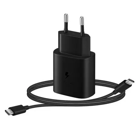 SAMSUNG Chargeur Samsung USB-C 15W + Câble Noir