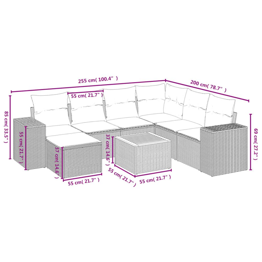 VidaXL Ensemble de canapés de jardin rotin synthétique  