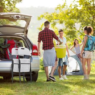 B2X Sedia pieghevole da giardino in set da 2  