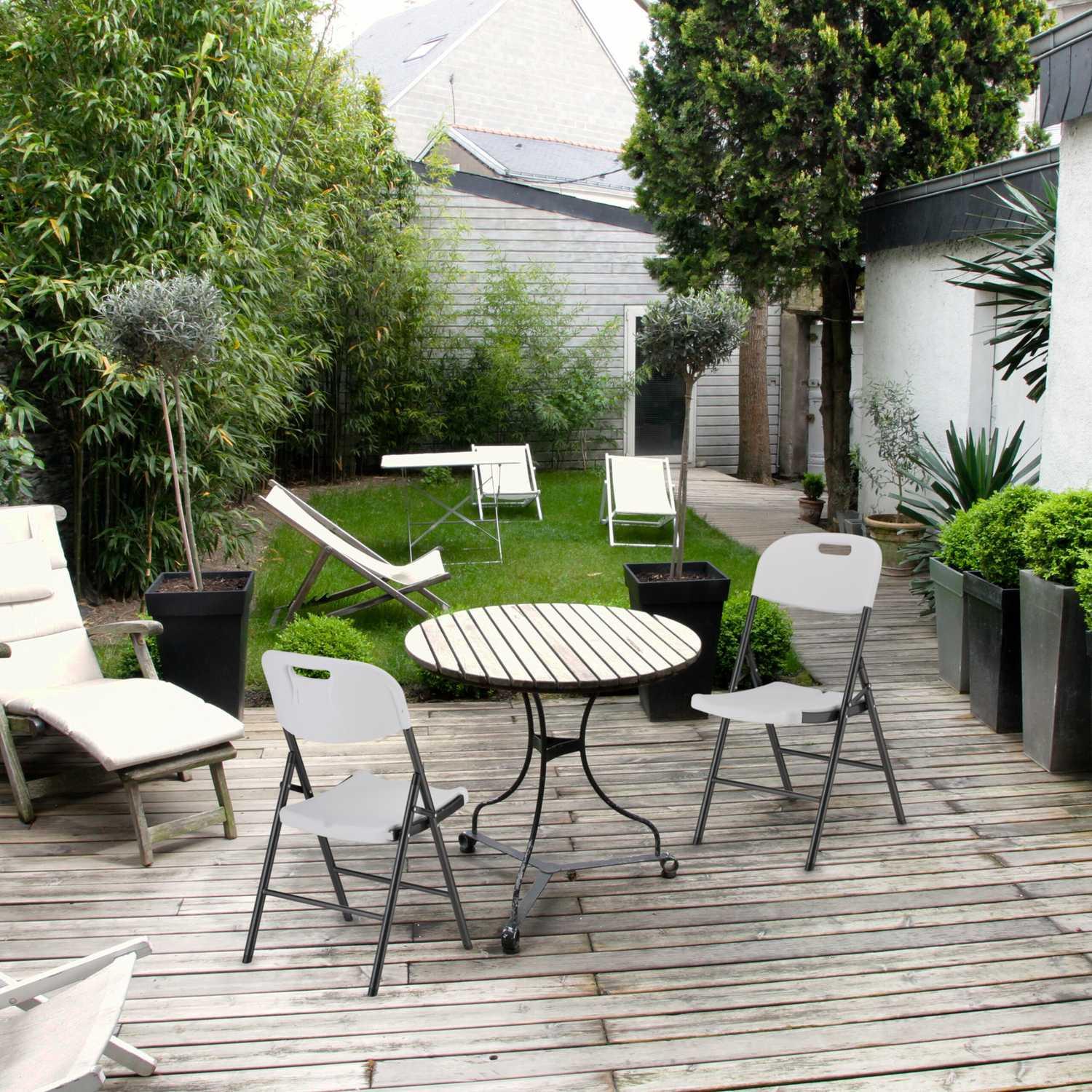 B2X Sedia pieghevole da giardino in set da 2  