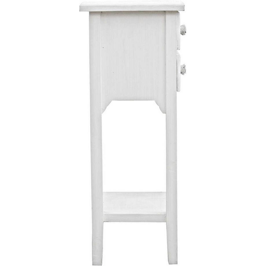 mutoni Meuble d&#039;appoint avec 2 tiroirs Blanc  