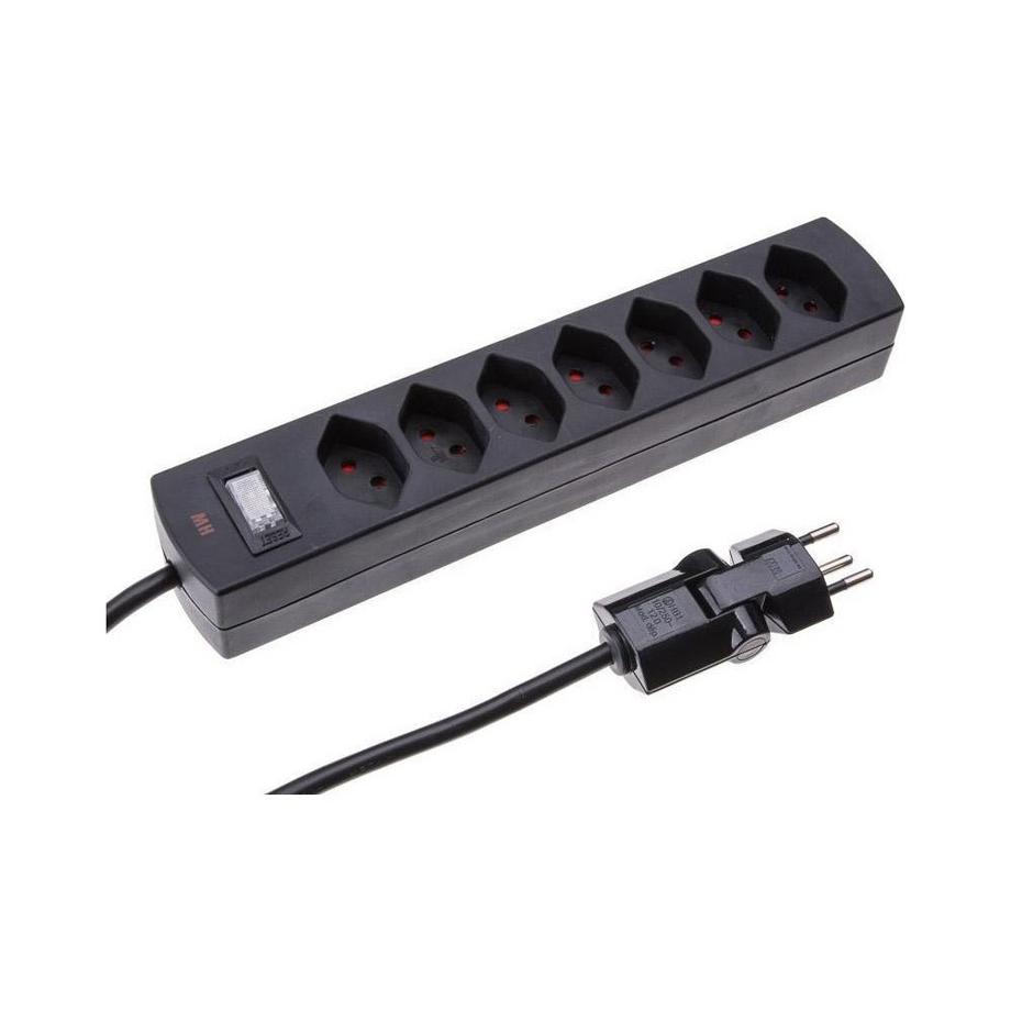 Max Hauri  Steckdosenleiste 7xT13 mit Schalter, ClipClap 