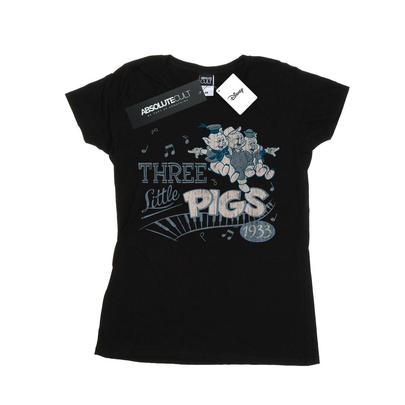 Image of Three Little Pigs 1933 Tshirt Damen Schwarz XXL