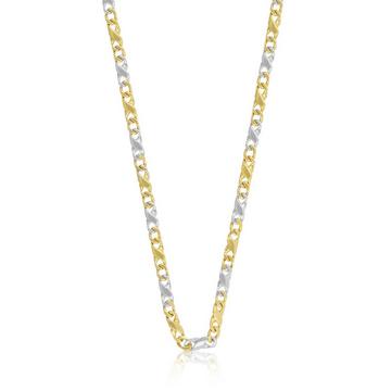 Collier Carrera Bicolor Gelb-/Weissgold 750, 3.5mm, 45cm