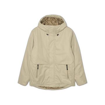 kurze wasserdichte jacke mit kapuze und reißverschlusstaschen