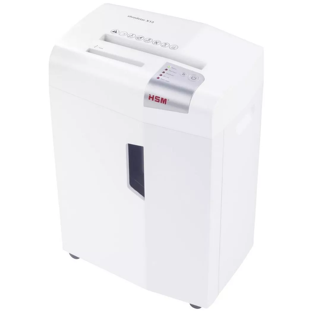 HSM – Aktenvernichter Partikelschnitt 4 x 37 mm 23 l, Weiss Bunt