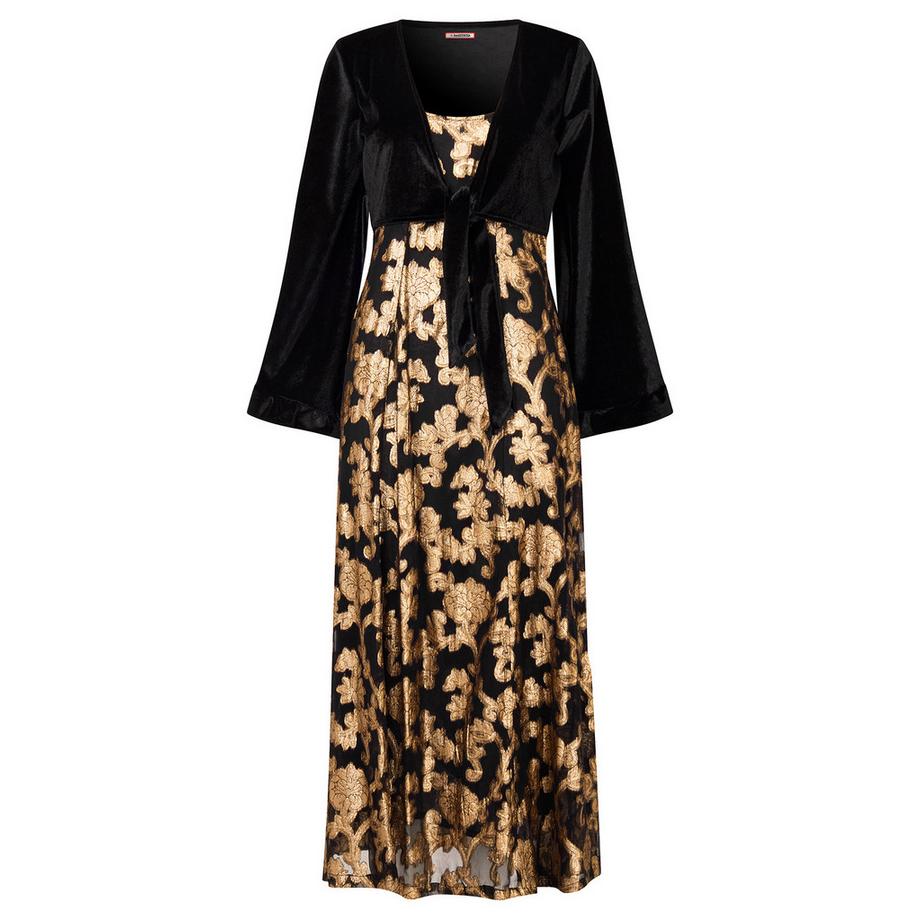 Joe Browns Maxikleid Kimonoärmel Velours  