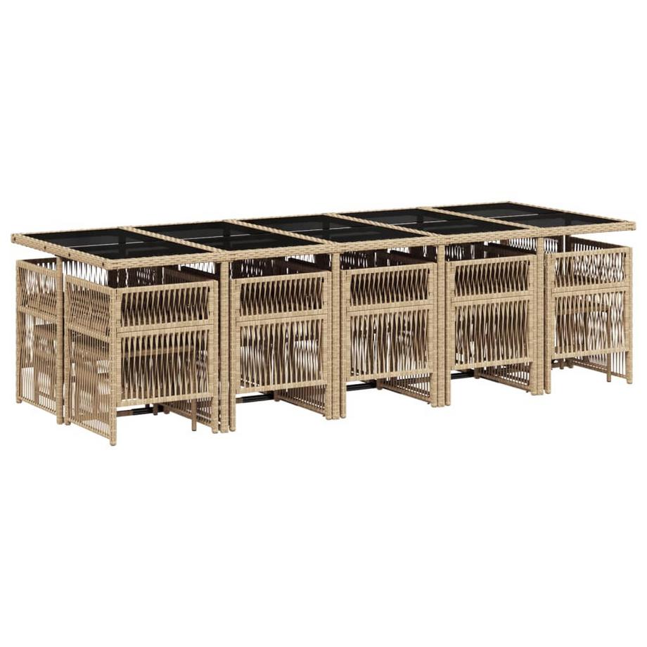 VidaXL set da pranzo da giardino Polirattan  
