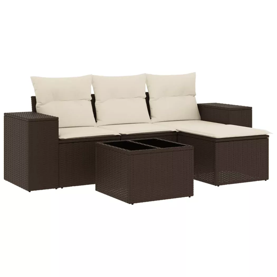 VidaXL - Ensemble de canapés de jardin poly rattan, One Size, Multicolor