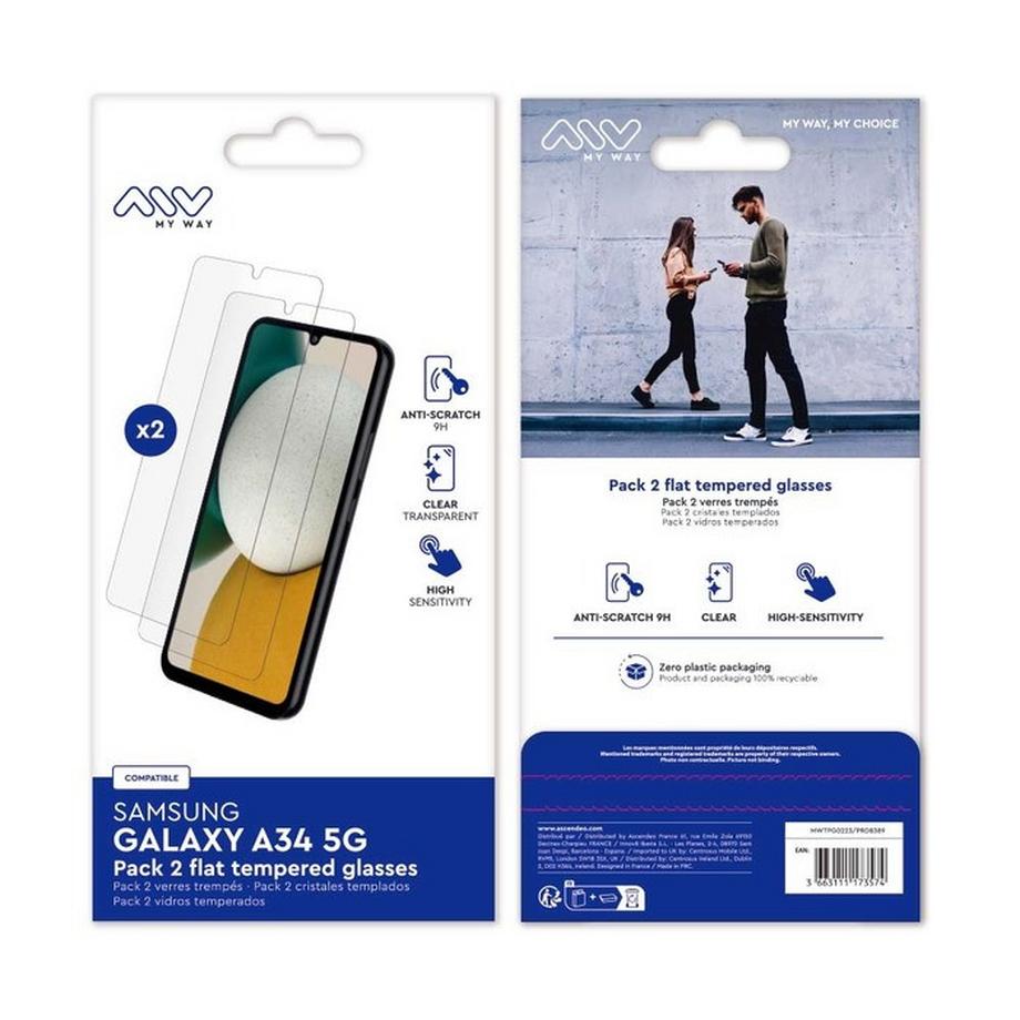 Pack 2 Verre Trempé pour Samsung Galaxy A34 5G