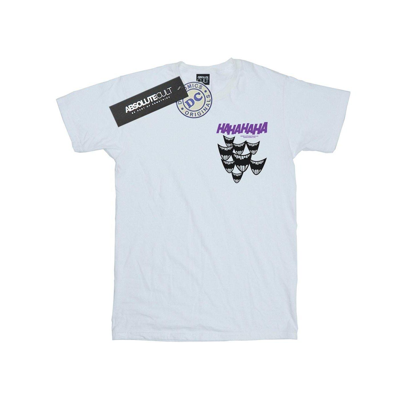 Image of Batman Joker Smile Breast Print Tshirt Herren Weiss 4XL