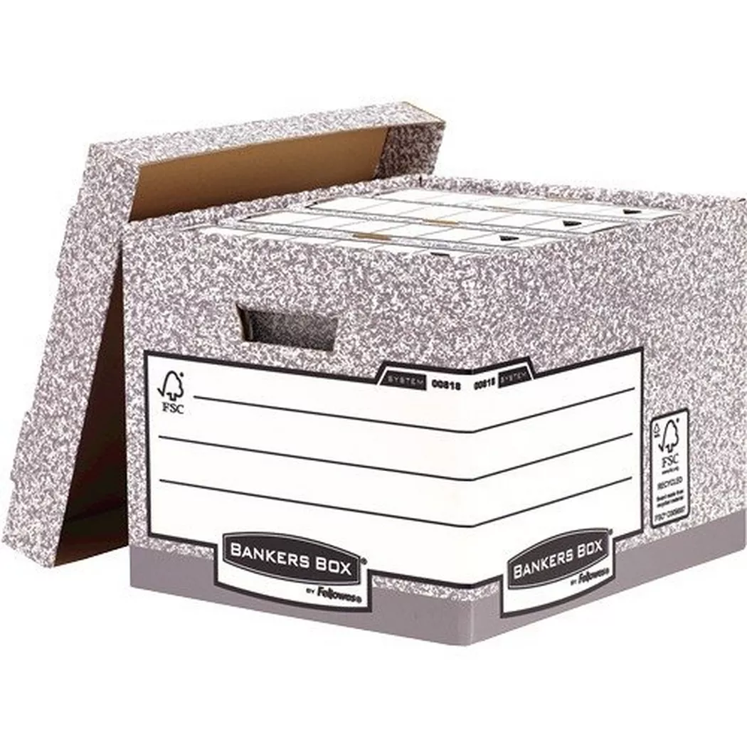 Bankers Box Aufbewahrungsbox Standard BxHxT 33,5x29m2x40m4cm grau