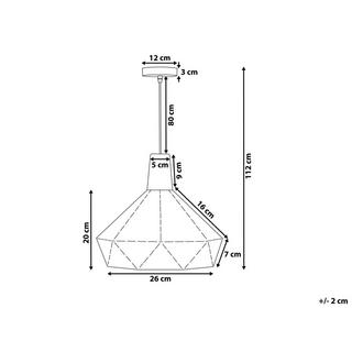 Beliani Hängeleuchte aus Metall Modern SOMME  