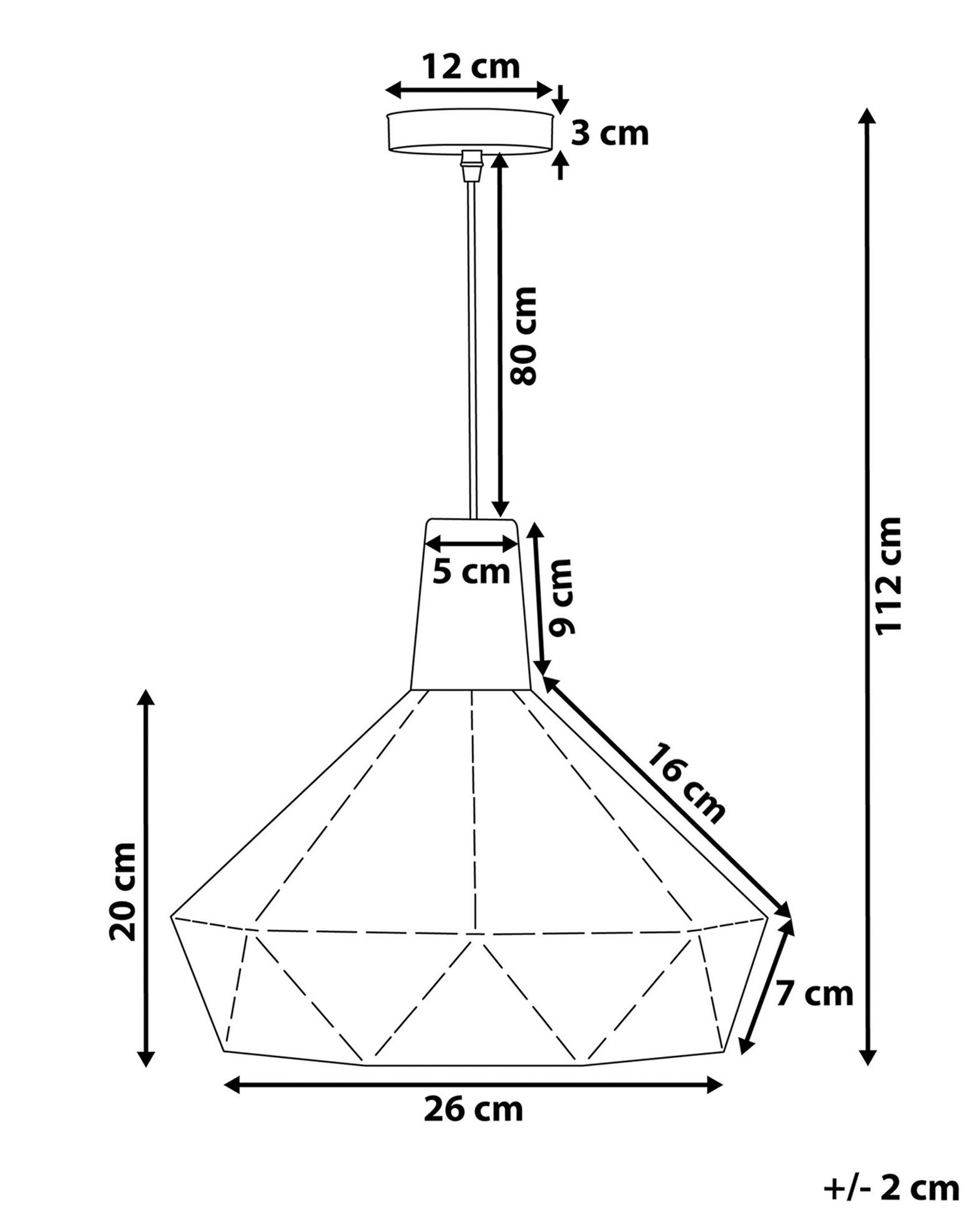 Beliani Lampe suspension en Métal Moderne SOMME  