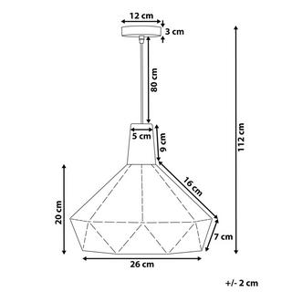 Beliani Lampe suspension en Métal Moderne SOMME  