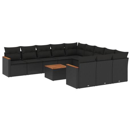 VidaXL set divano da giardino Polirattan  