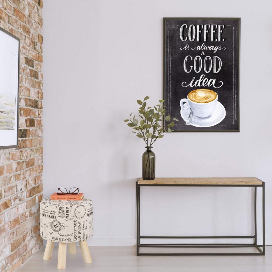 B2X Runder Hocker mit Stoffbezug  