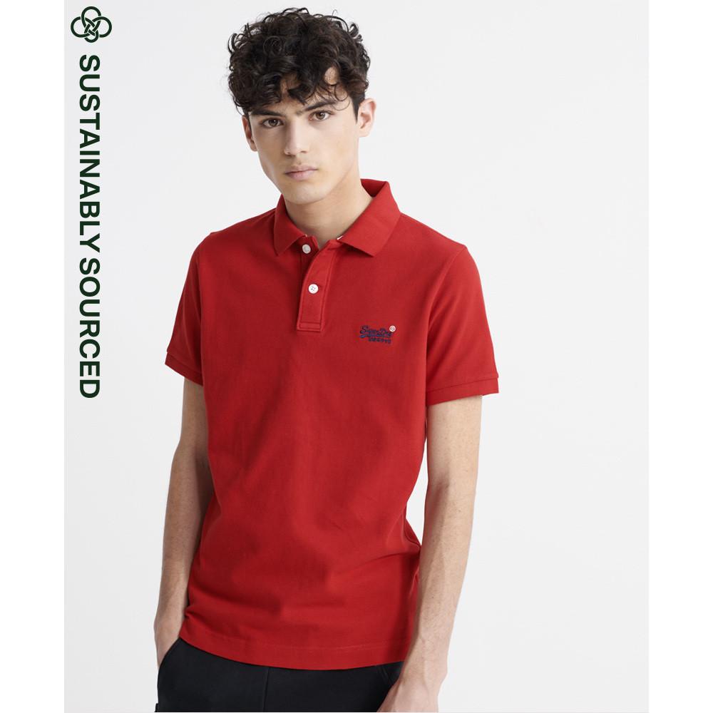 Superdry  piqué-poloshirt aus bio-baumwolle 