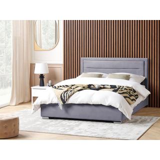 Beliani Bett mit Bettkasten aus Samtstoff Modern ROUEN  