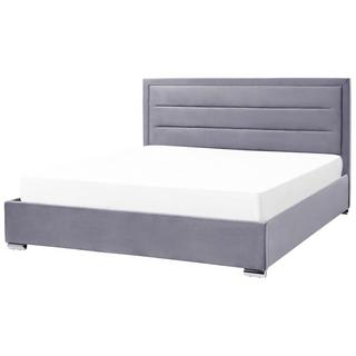 Beliani Bett mit Bettkasten aus Samtstoff Modern ROUEN  