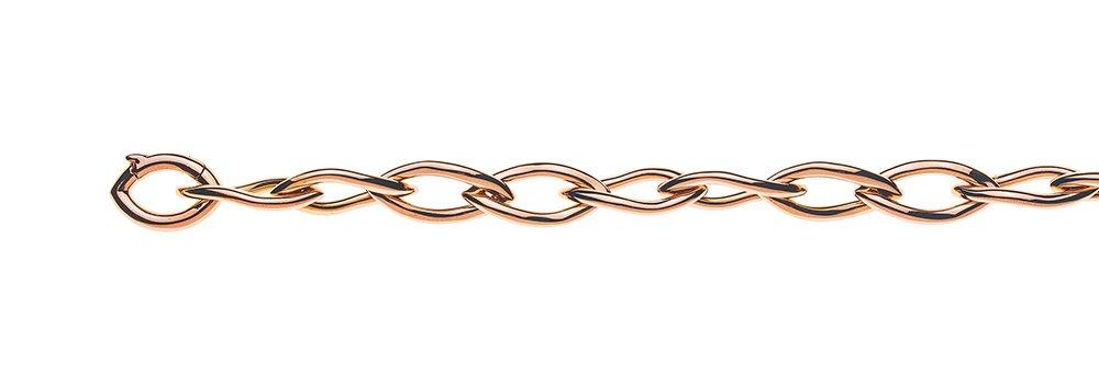 Image of Bracelet Navette Rotgold 750. 21cm, 10mm Damen Gold 20cm