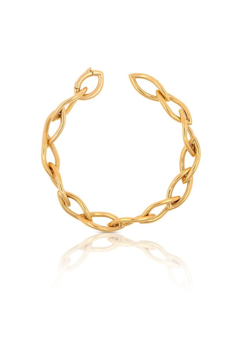 MUAU Schmuck  Bracelet Navette Rotgold 750. 21cm, 10mm 