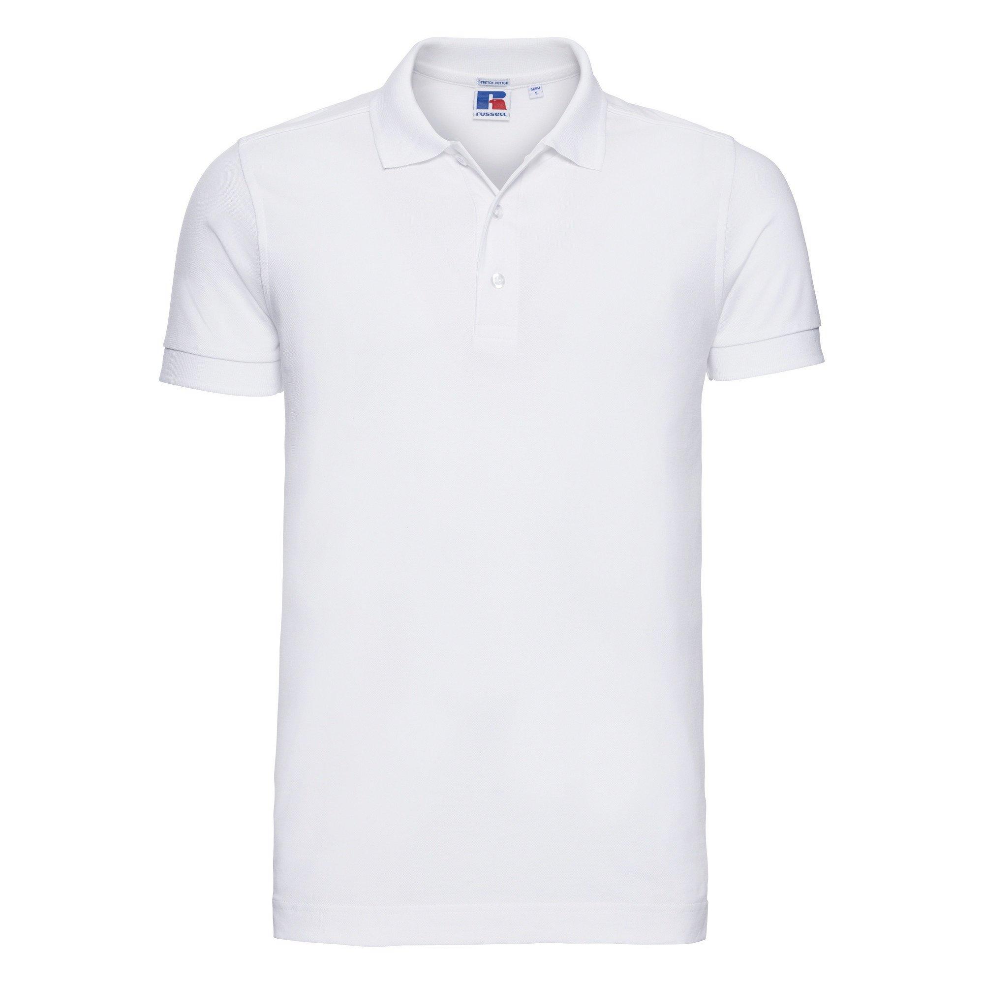 Image of Stretch Poloshirt, Kurzarm Herren Weiss 3XL