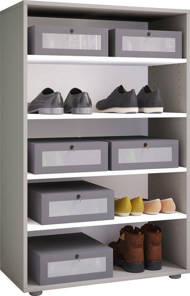 Image of XXL Holz Großer Schuhschrank Schuhregal Groß Stiefel Dielenmöbel Lona 5 Fächer XXL Holz Großer Schuhschrank Schuhregal Groß Stiefel Dielenmöbel Lona 5 Fächer