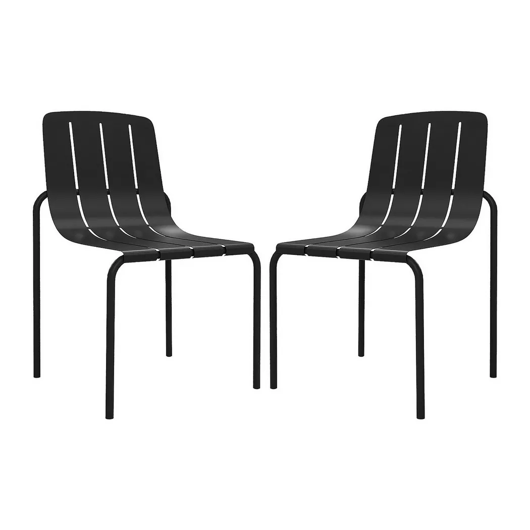 Vente-unique - Gartenstuhl BALVORA, One Size, Schwarz
