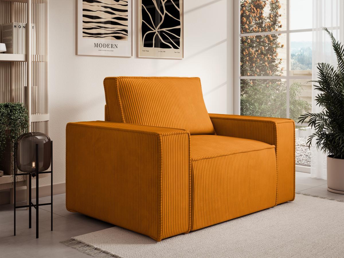 PASCAL MORABITO Sessel - Cord - Hellorange - AMELIA  