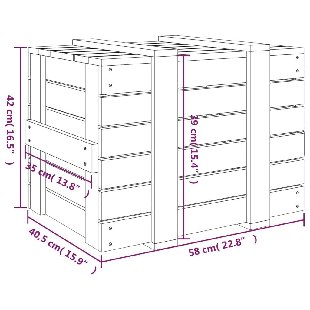 VidaXL Truhe pine wood  