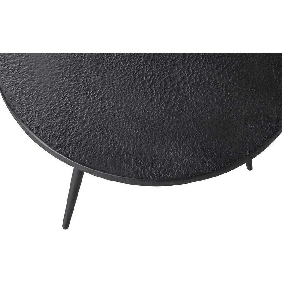 mutoni Table d'appoint Suze bois métal noir (lot de 2)  
