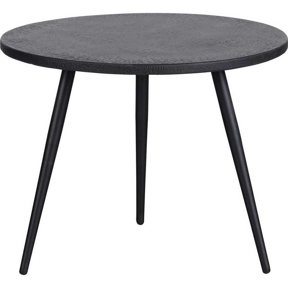 mutoni Table d'appoint Suze bois métal noir (lot de 2)  