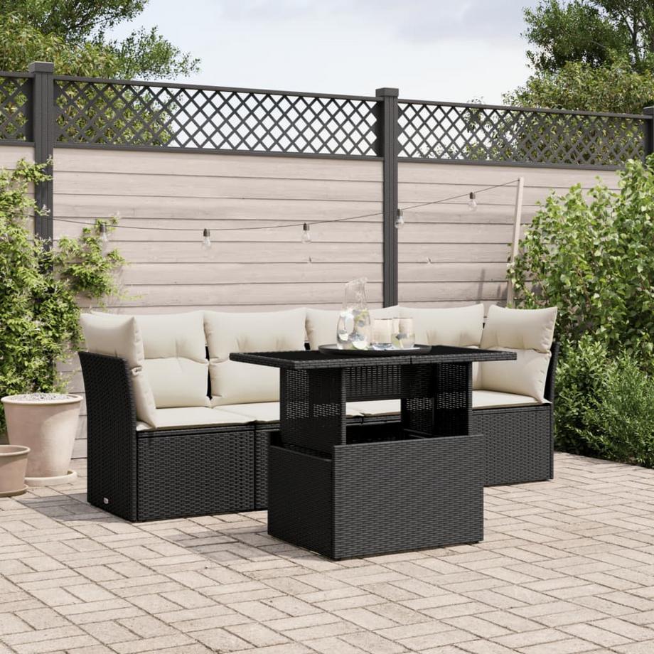 VidaXL set divano da giardino Polirattan  