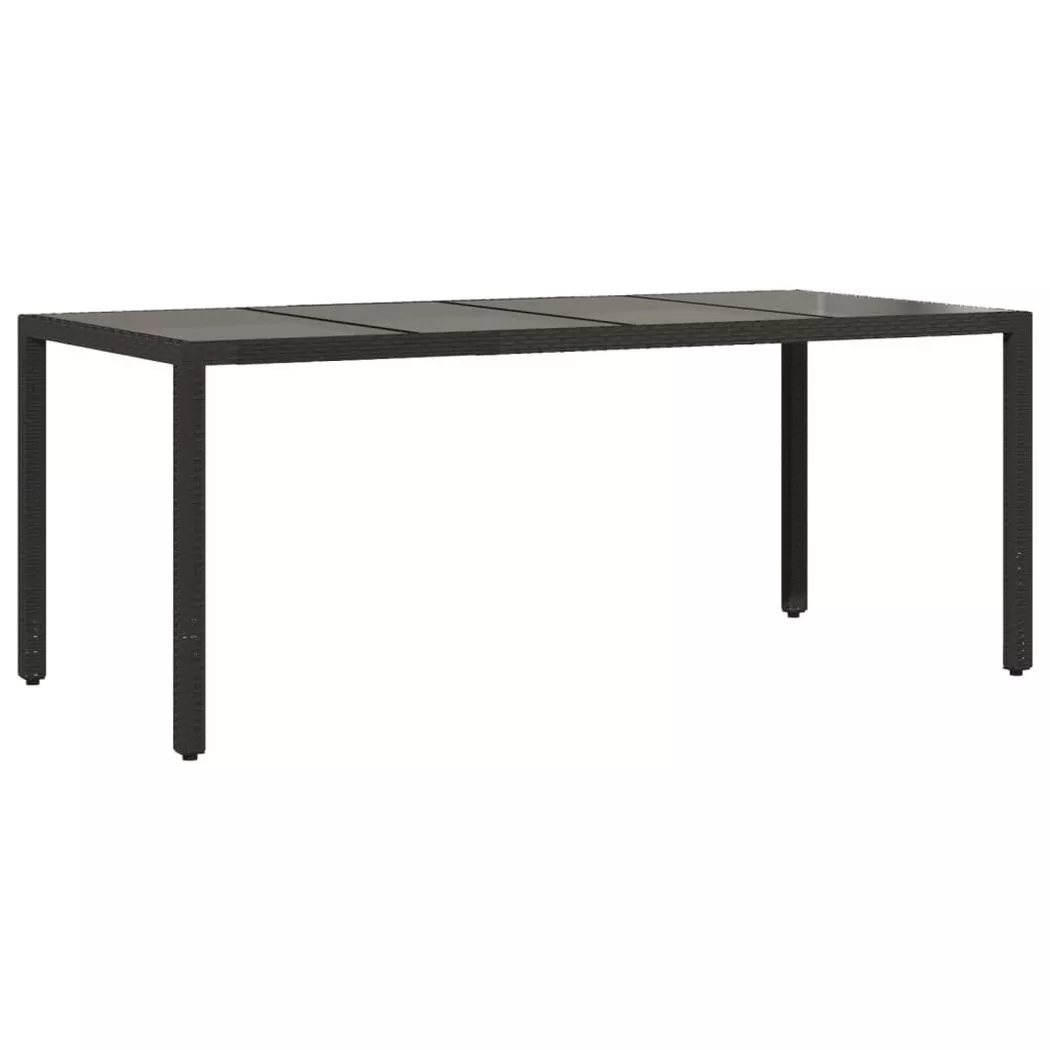 VidaXL - tavolo da giardino Polirattan, One Size, Nero