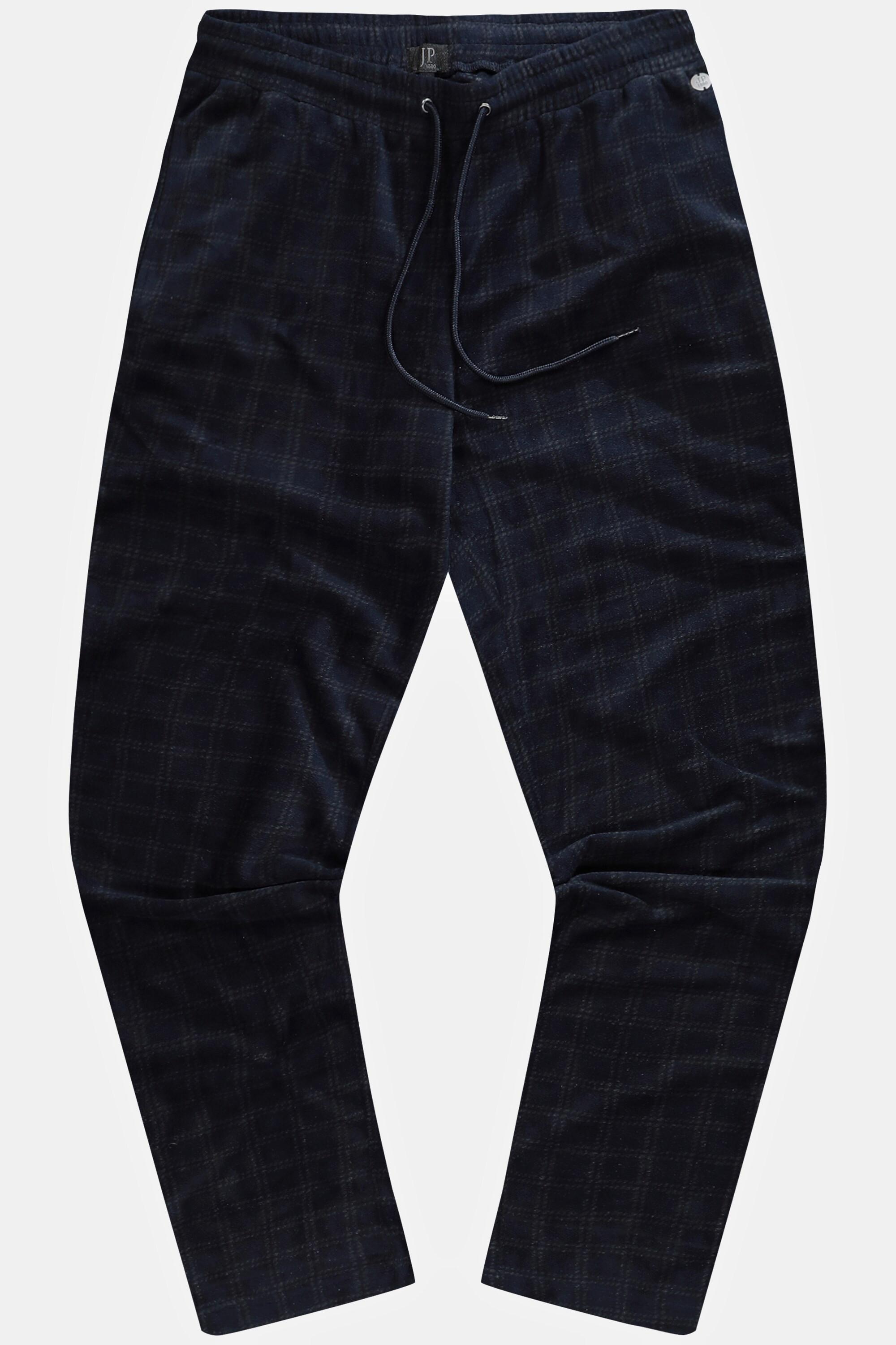 JP1880  Pantaloni del pigiama in micro pile a quadri con certificazione OEKO-TEX e cintura elastica 