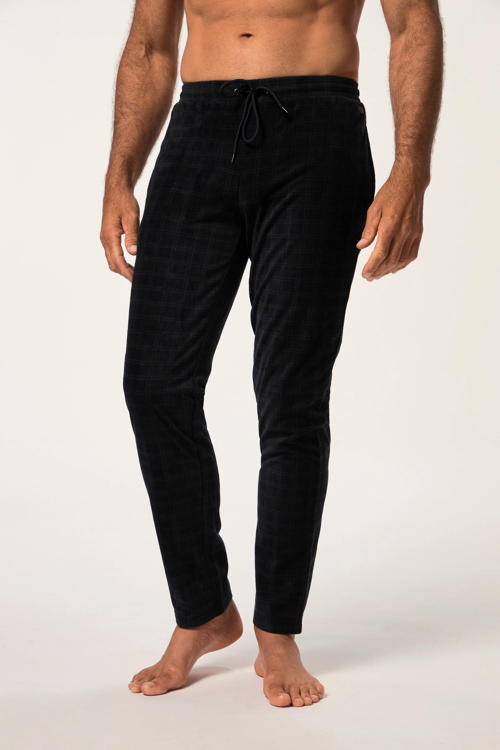 JP1880  Pantalon de pyjama Homewear, ceinture élastique et motif à carreaux, micropolaire, qualité OEKO-TEX 