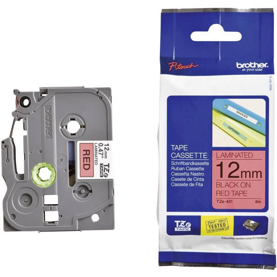 brother Bher TZE-Schriftbandkassette Signalfarbe laminiert  