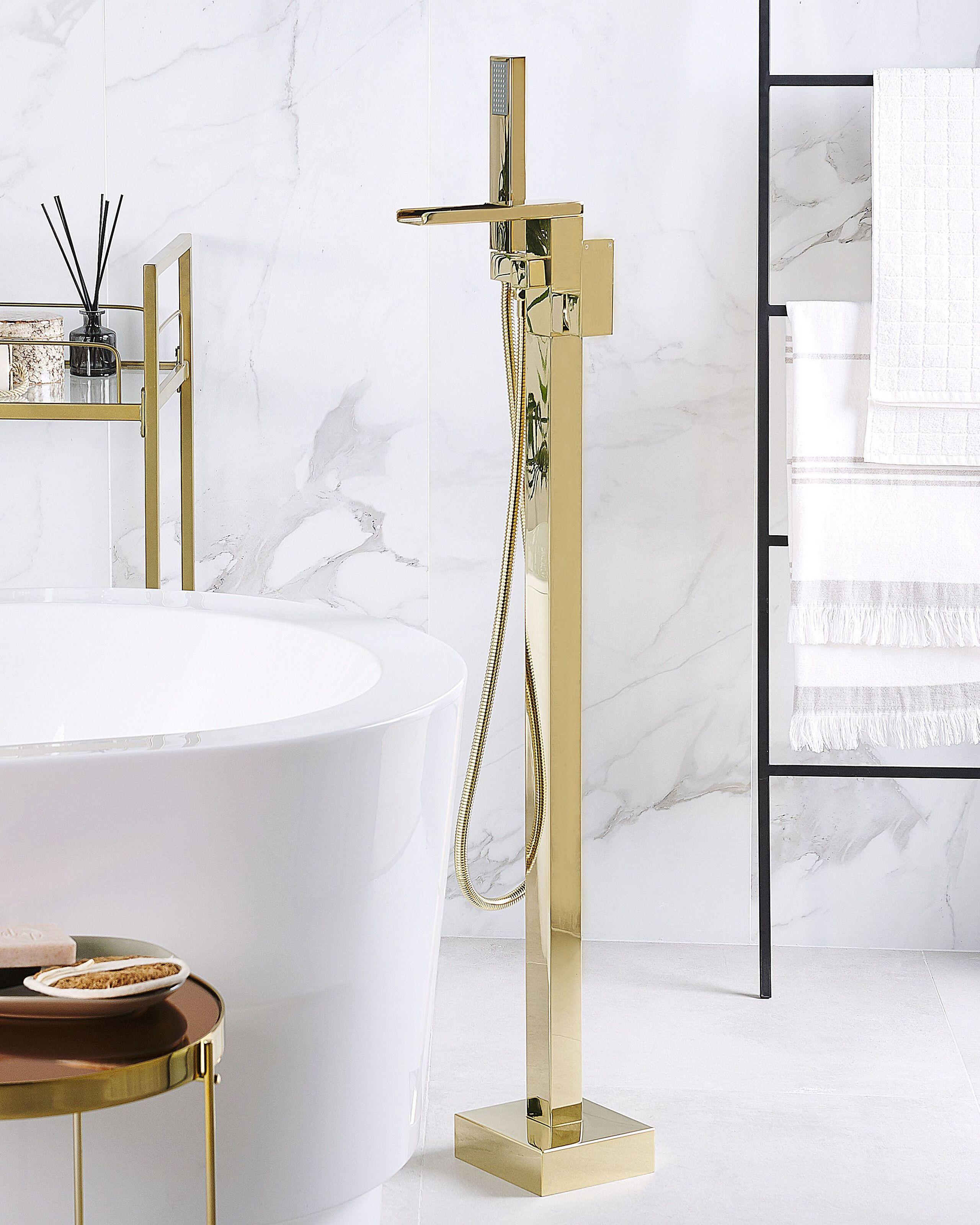 Beliani Rubinetteria per vasca da bagno freestanding en Ottone Moderno BOYOMA  