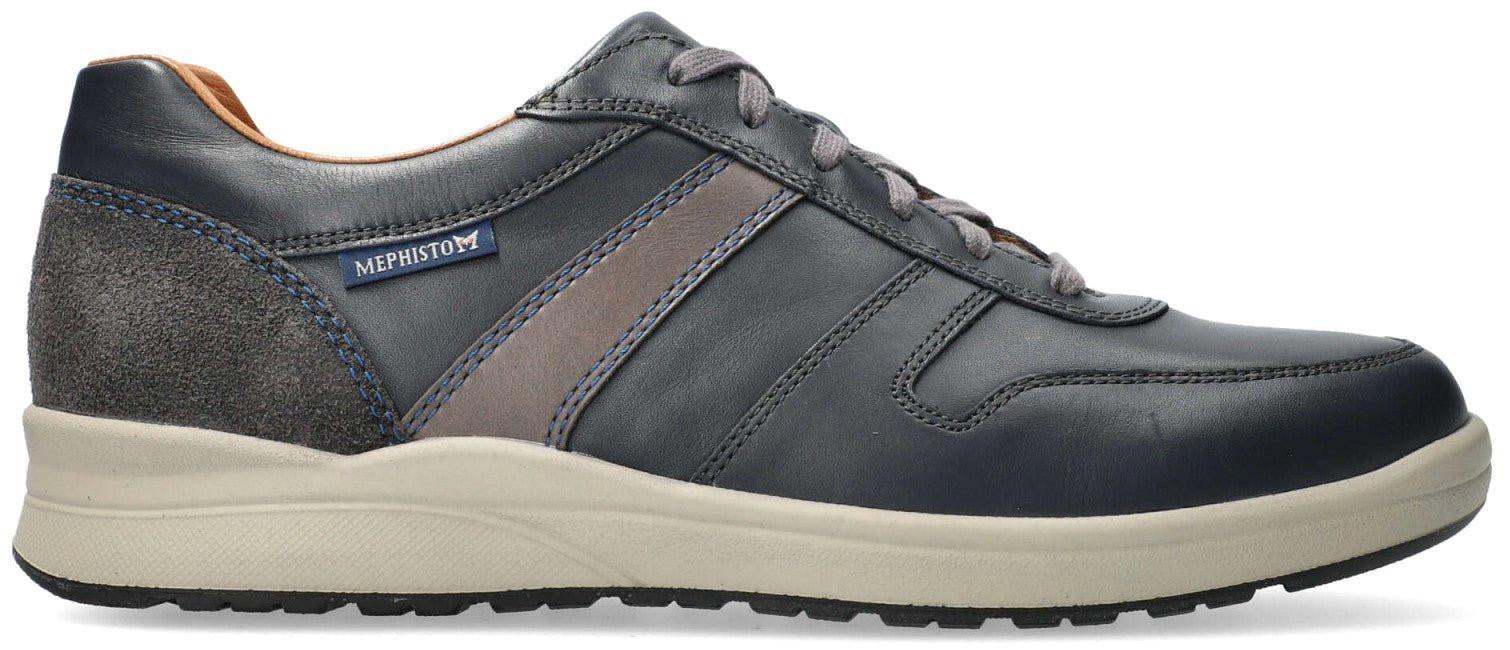 Image of Vito - Leder Schnürschuh Herren Blau 39