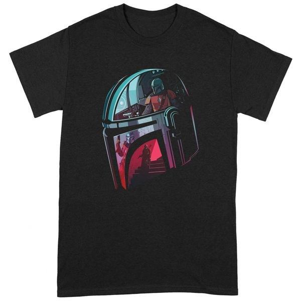 Image of Mandalore Helmet Reflection Tshirt Herren Schwarz M