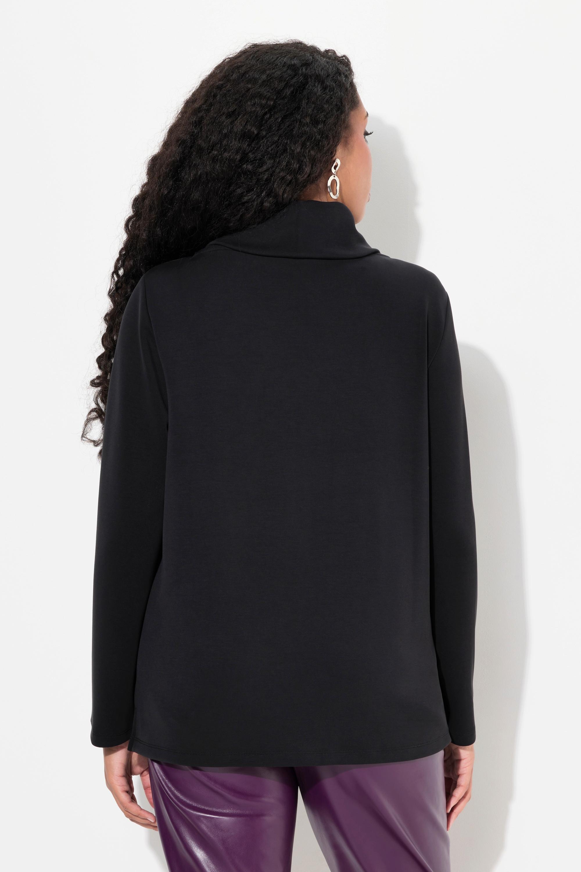 Ulla Popken Sweat-shirt Poches Strass Col Montant Coupe Boxy  