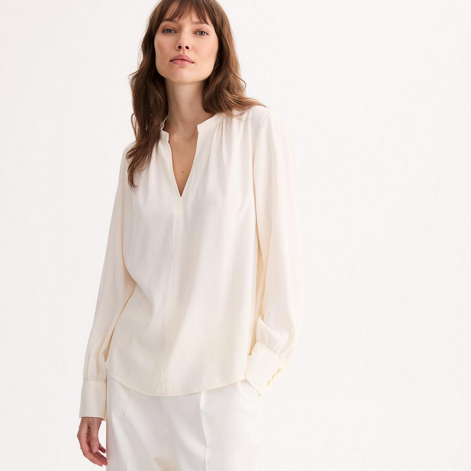 La Redoute Collections Rundhals Langarm Bluse  