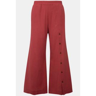 Ulla Popken  Pantalon palazzo en lin mélangé. Taille élastique et jambes larges 