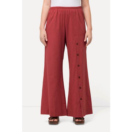 Ulla Popken  Pantalon palazzo en lin mélangé. Taille élastique et jambes larges 