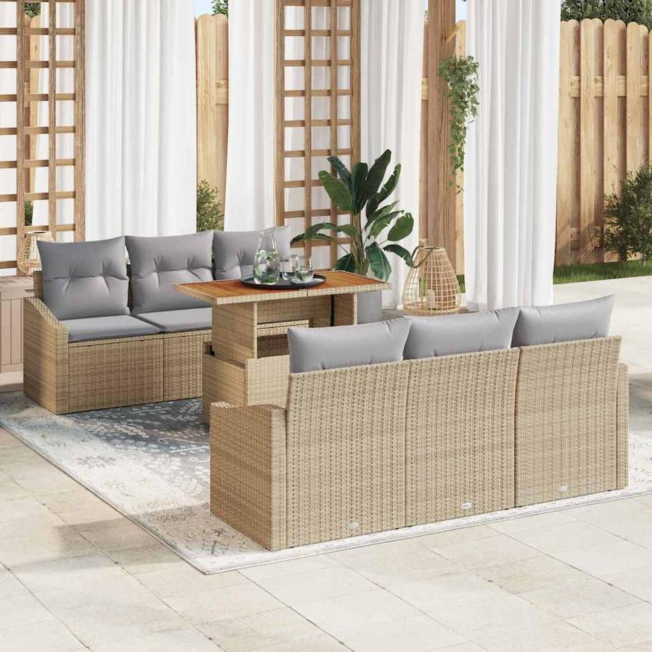 VidaXL Set di Mobili da Esterno Polyrattan  