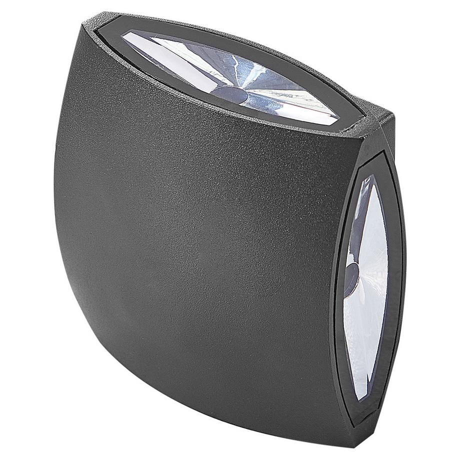 Beliani LED Aussenwandleuchte 2er Set aus Aluminium Modern RAMAPO  