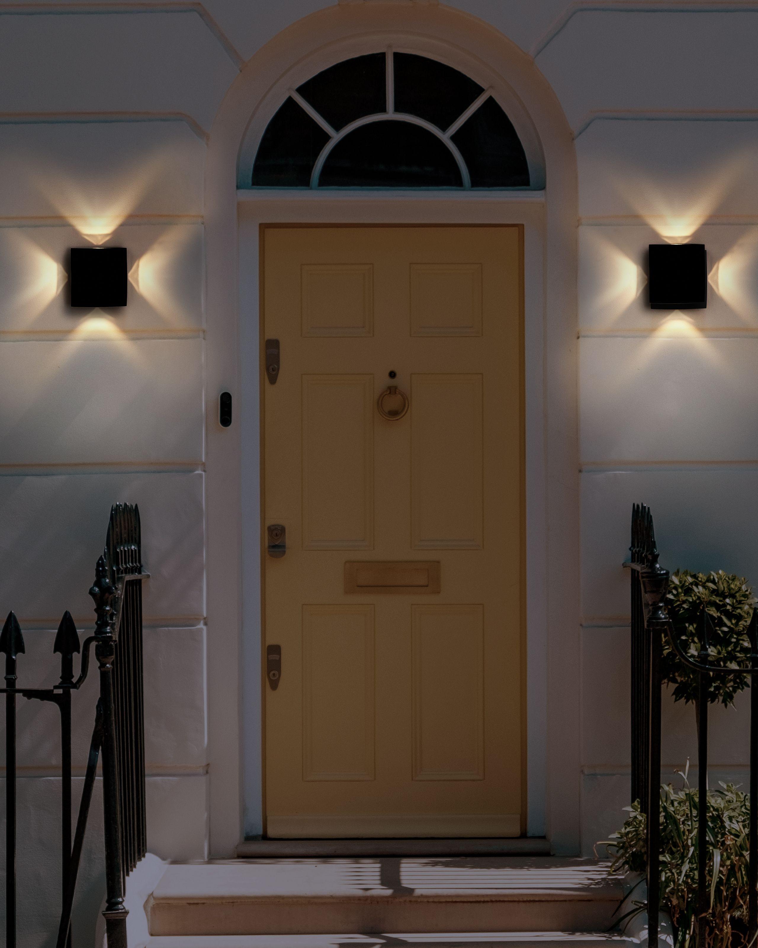 Beliani Lot de 2 appliques LED d'extérieur en Aluminium Moderne RAMAPO  