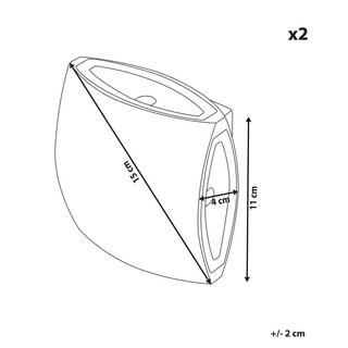 Beliani Applique a LED per esterni en Alluminio Moderno RAMAPO  
